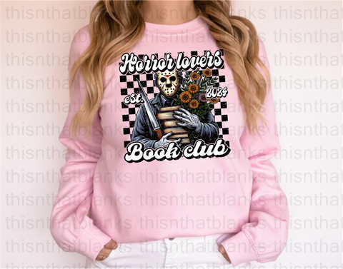 Horror Lovers Book Club DTF or Sublimation Transfer