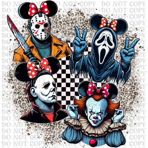 Horror Mouse DTF or Sublimation Transfer