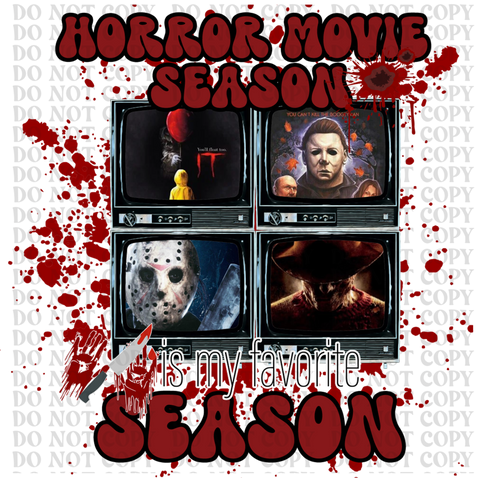 Horror Movie Season DTF or Sublimation Transfer
