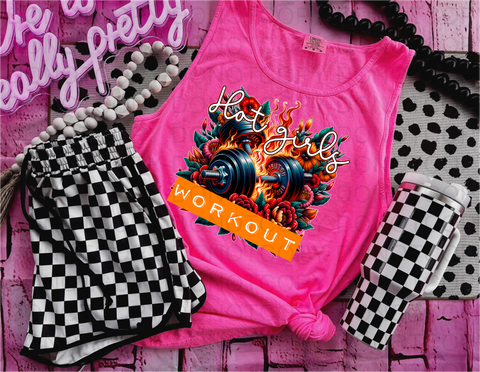 Hot Girls Workout DTF or Sublimation Transfer