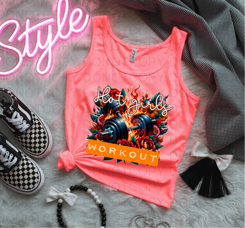 Hot Girls Workout DTF or Sublimation Transfer