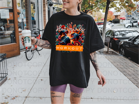 Hot Girls Workout DTF or Sublimation Transfer