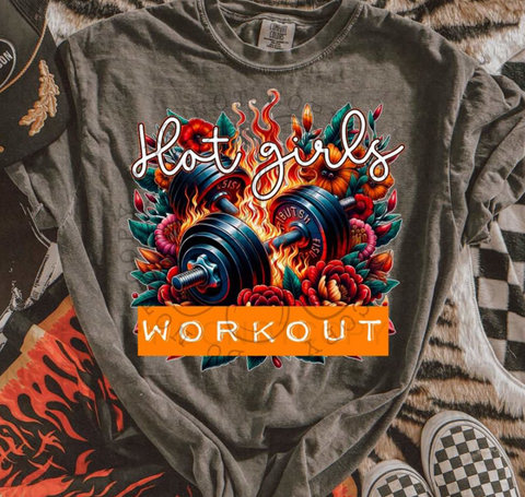 Hot Girls Workout DTF or Sublimation Transfer