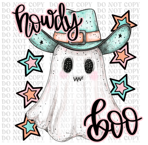 Howdy Boo DTF or Sublimation Transfer