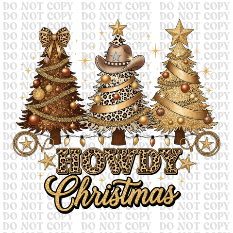 Howdy Christmas DTF or Sublimation Transfer