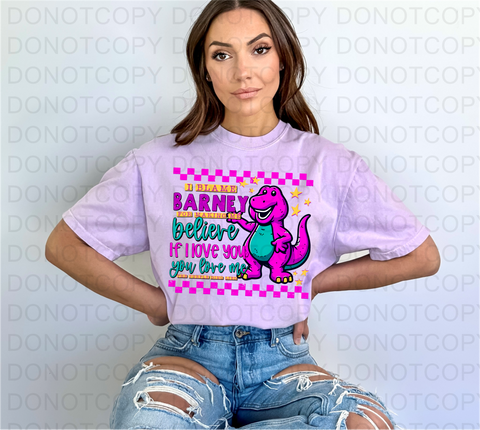 I Blame Barney DTF or Sublimation Transfer