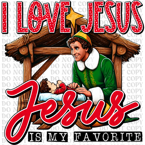 I Love Jesus DTF or Sublimation Transfer