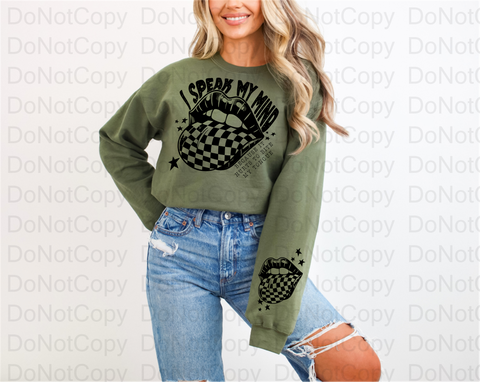 I Speak My Mind DTF or Sublimation Transfer