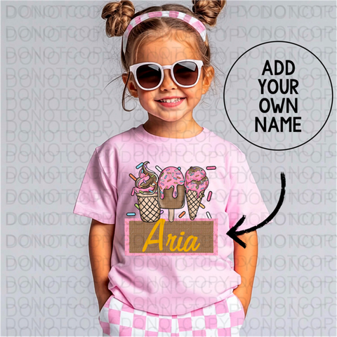 Custom Ice Cone DTF or Sublimation Transfer