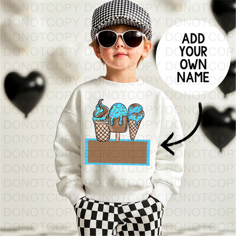 Custom Ice Cone DTF or Sublimation Transfer
