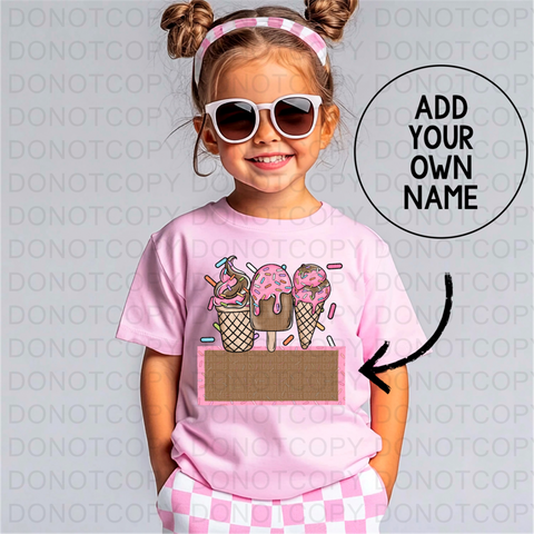 Custom Ice Cone DTF or Sublimation Transfer