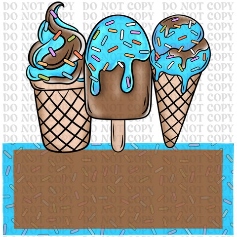 Custom Ice Cone DTF or Sublimation Transfer