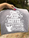 Iced Coffee Is Always The Answer DTF or Sublimation Transfer