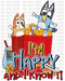 I'm Happy Blue Dog DTF or Sublimation Transfer