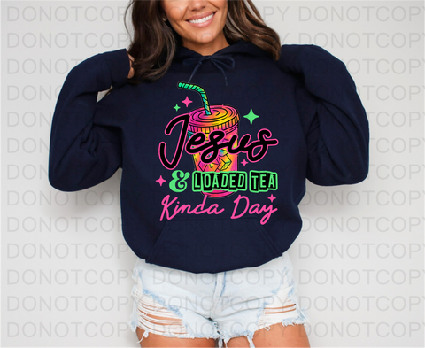 Jesus and Loaded Tea DTF or Sublimation Transfer