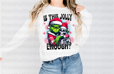 Jolly Enough Green Man DTF or Sublimation Transfer