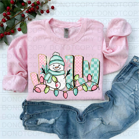 Jolly Snowman DTF or Sublimation Transfer