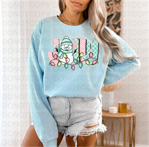 Jolly Snowman DTF or Sublimation Transfer