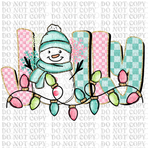 Jolly Snowman DTF or Sublimation Transfer