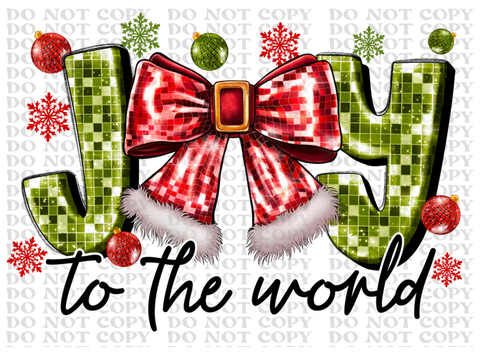 Joy To the World DTF or Sublimation Transfer
