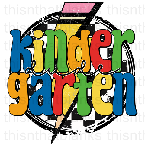 Kindergarten Dude Sublimation Or DTF Transfer