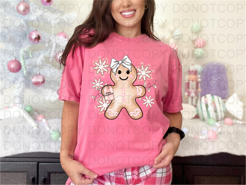 Little Miss Gingerbread DTF or Sublimation Transfer
