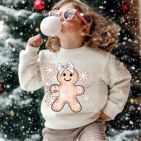 Little Miss Gingerbread DTF or Sublimation Transfer