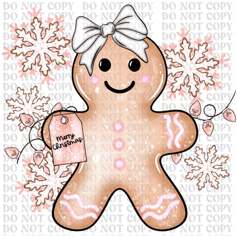 Little Miss Gingerbread DTF or Sublimation Transfer