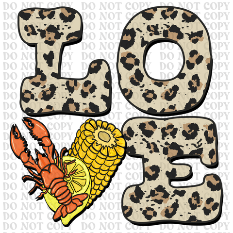 Love Crawfish DTF or Sublimation Transfer