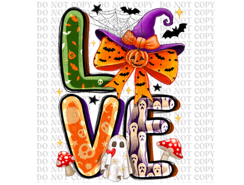 Love Halloween DTF or Sublimation Transfer