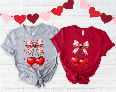 Love You Cherry Much DTF or Sublimation Transfer