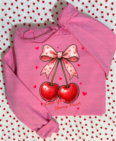 Love You Cherry Much DTF or Sublimation Transfer