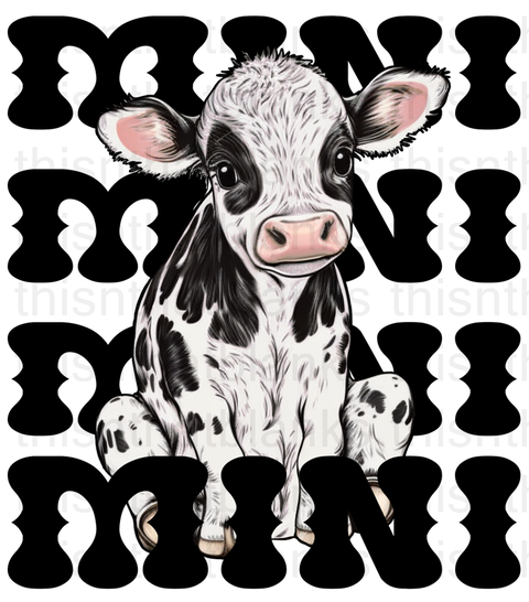 Mama And Mini Heifer Sublimation or DTF Transfer