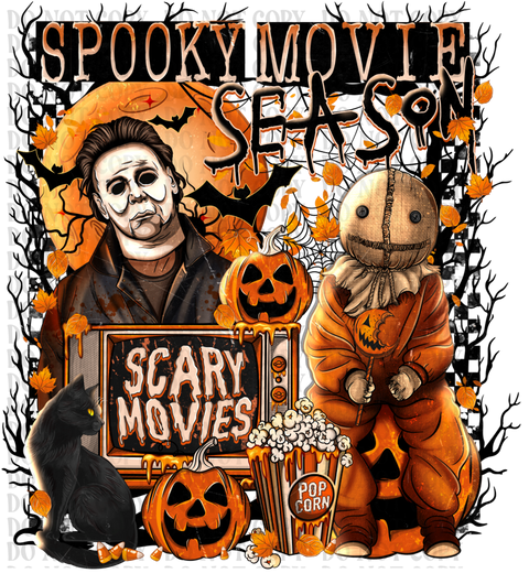 Spooky Scary Movie Set DTF or Sublimation Transfer