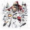 Motorcycle Santa Sublimation or DTF Transfer