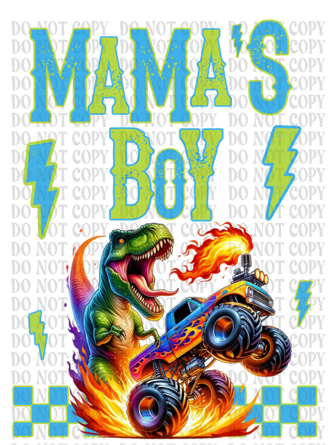 Mama And Boy Monster Truck DTF or Sublimation Transfer