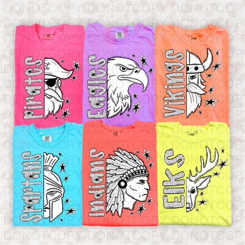 White Mascot Bundle DTF or Sublimation Transfer
