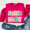 Merry and Bright DTF or Sublimation Transfer