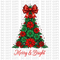 Merry Christmas Tree DTF or Sublimation Transfer