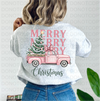 Pink Merry Christmas Truck DTF or Sublimation Transfer