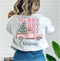 Pink Merry Christmas Truck DTF or Sublimation Transfer