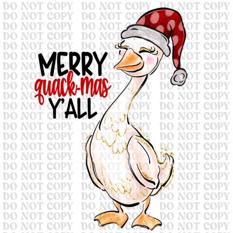 Merry Quackmas DTF or Sublimation Transfer