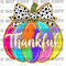 Thankful Pumpkin DTF or Sublimation Transfer