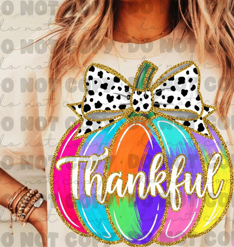 Thankful Pumpkin DTF or Sublimation Transfer