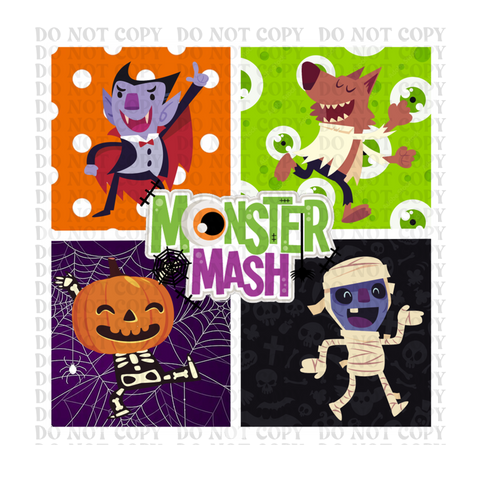 Monster Mash DTF or Sublimation Transfer