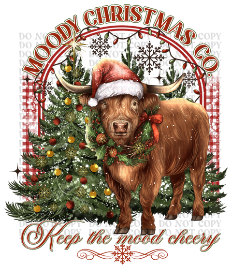 Moody Christmas DTF or Sublimation Transfer
