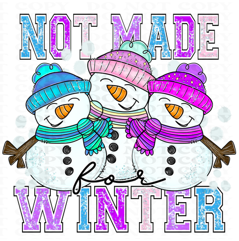 Not Made For Winter DTF or Sublimation Transfer