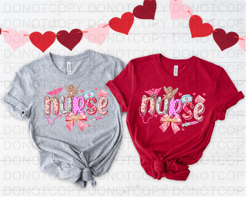 Nurse Valentines DTF or Sublimation Transfer