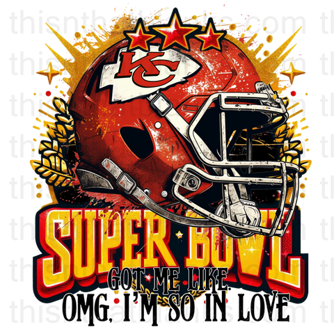 OMG SB Kansas Chiefs Sublimation or DTF Transfer
