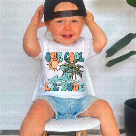One Cool Little Dude DTF or Sublimation Transfer